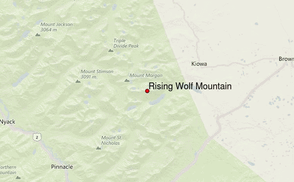 Rising Wolf Mountain Location Map