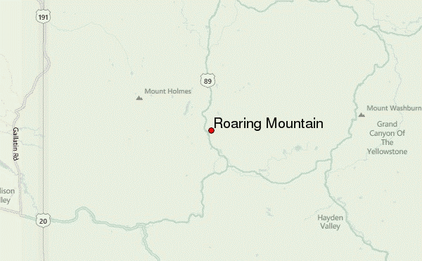 Roaring Mountain Location Map