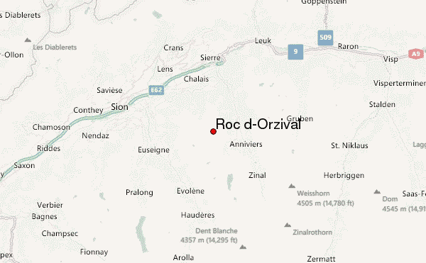 Roc d'Orzival Location Map