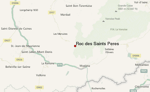Roc des Saints Pères Location Map