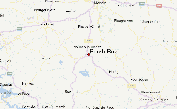 Roc'h Ruz Location Map