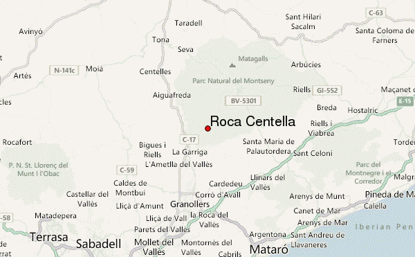 Roca Centella Location Map