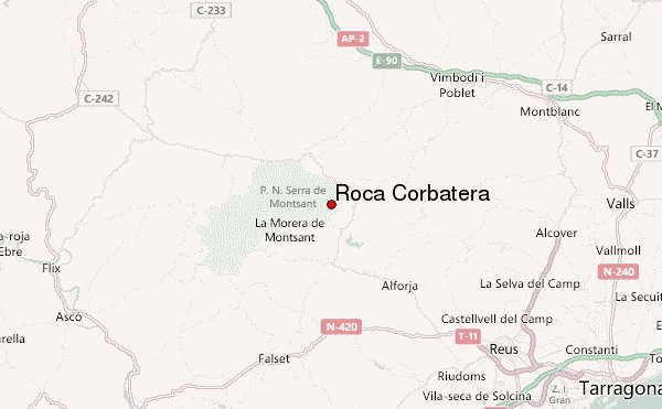 Roca Corbatera Location Map