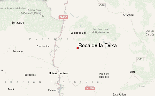 Roca de la Feixa Location Map