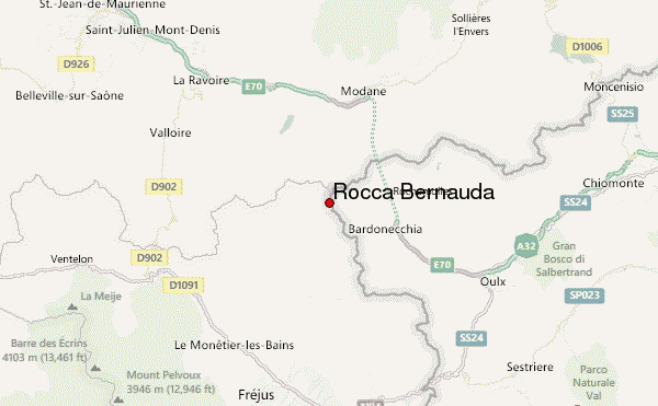 Rocca Bernauda Location Map