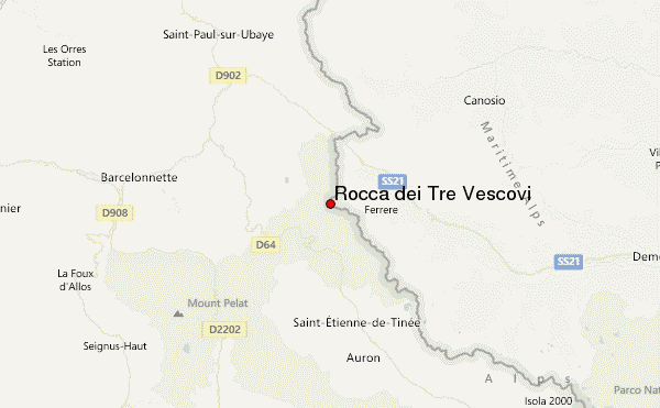 Rocca dei Tre Vescovi Location Map