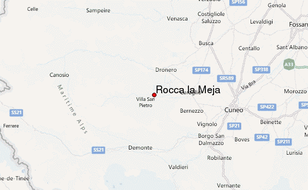 Rocca la Meja Location Map