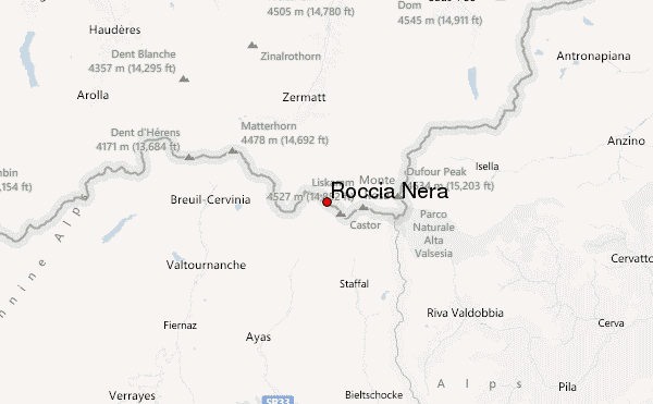 Roccia Nera Location Map