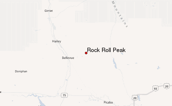 Rock Roll Peak Location Map