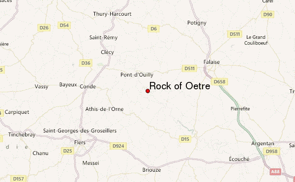 Rock of Oëtre Location Map