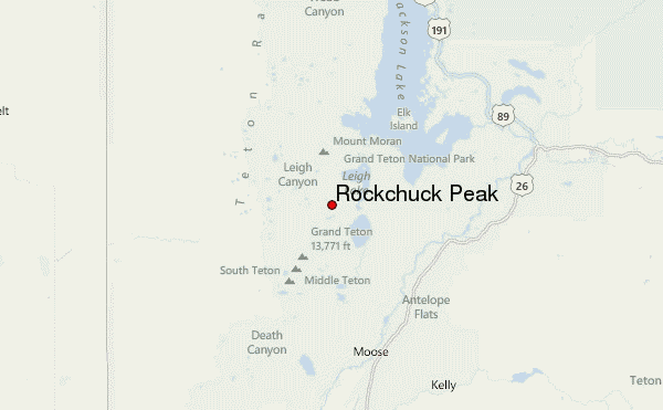 Rockchuck Peak Location Map