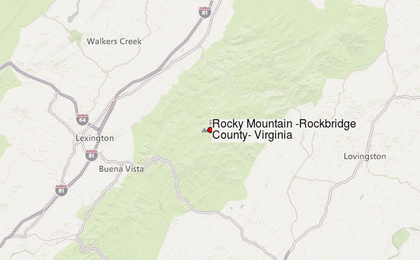 Rocky Mountain (Rockbridge County, Virginia) Location Map