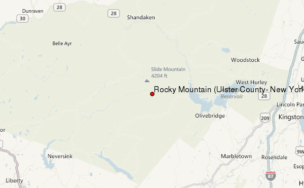 Rocky Mountain (Ulster County, New York) Location Map