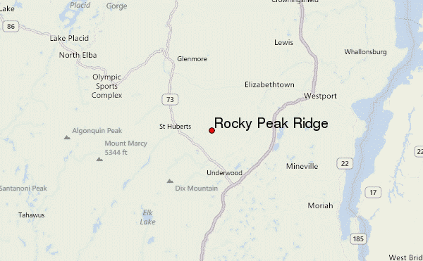 Rocky Peak Ridge Location Map