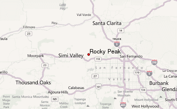 Rocky Peak Location Map