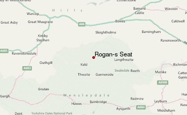 Rogan's Seat Location Map