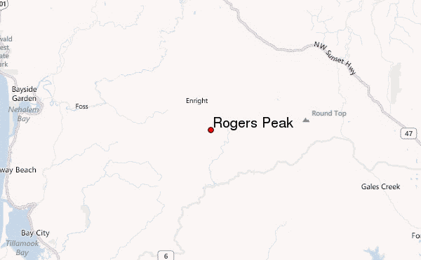 Rogers Peak Location Map
