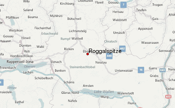 Roggalspitze Location Map