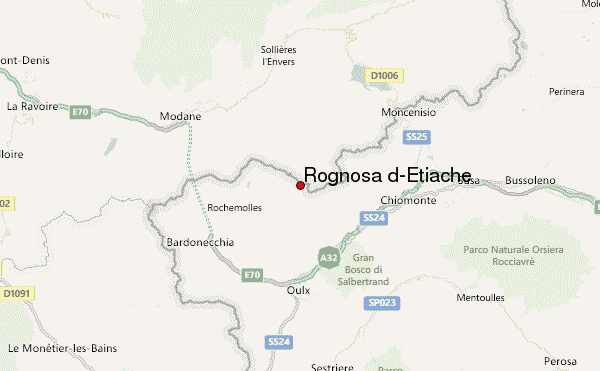 Rognosa d'Etiache Location Map