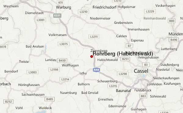 Rohrberg (Habichtswald) Location Map
