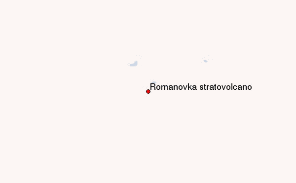 Romanovka stratovolcano Location Map