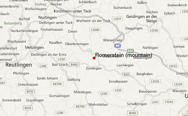 Römerstein (mountain) Location Map