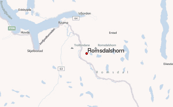 Romsdalshorn Location Map