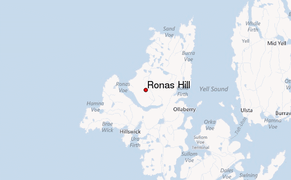 Ronas Hill Location Map