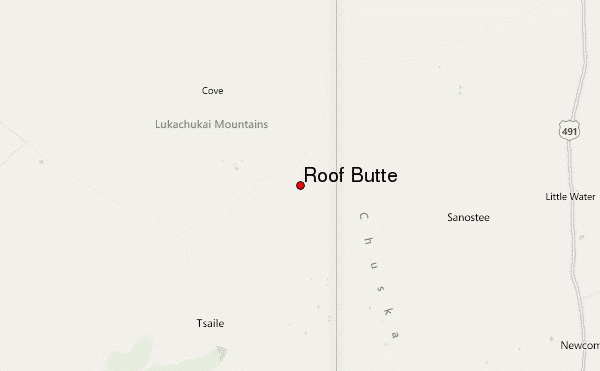 Roof Butte Location Map