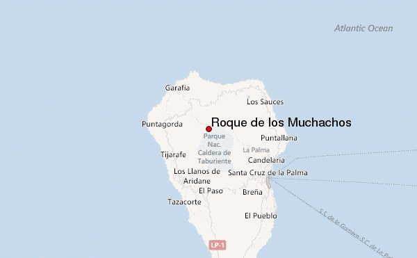 Roque de los Muchachos Location Map