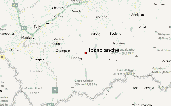 Rosablanche Location Map