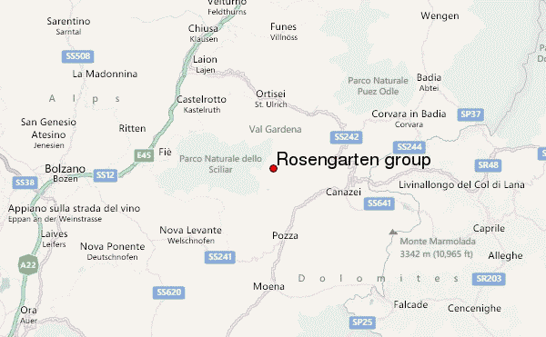 Rosengarten group Location Map