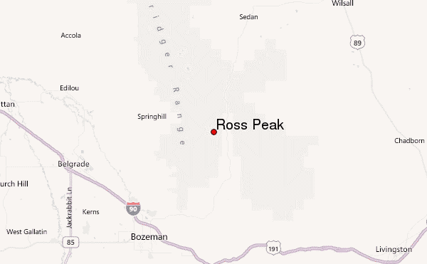 Ross Peak Location Map