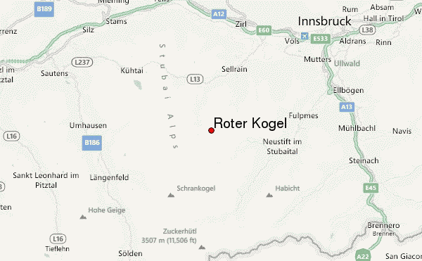 Roter Kogel Location Map