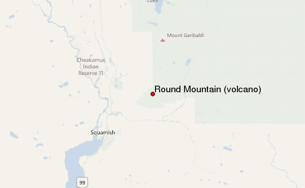 Round Mountain (volcano) Location Map
