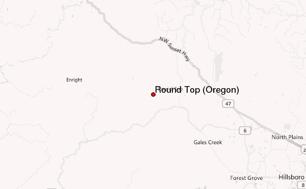 Round Top (Oregon) Location Map
