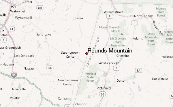 Rounds Mountain Location Map