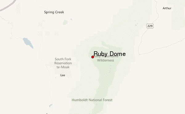 Ruby Dome Location Map