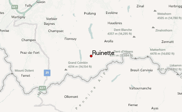 Ruinette Location Map
