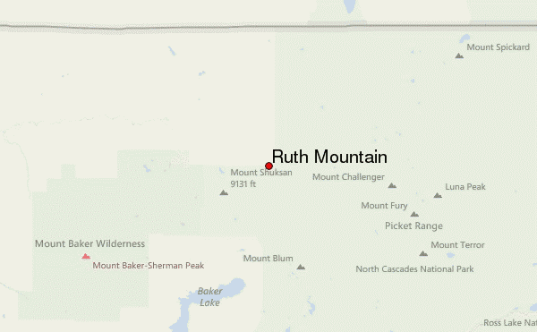 Ruth Mountain Location Map