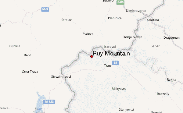 Ruy Mountain Location Map