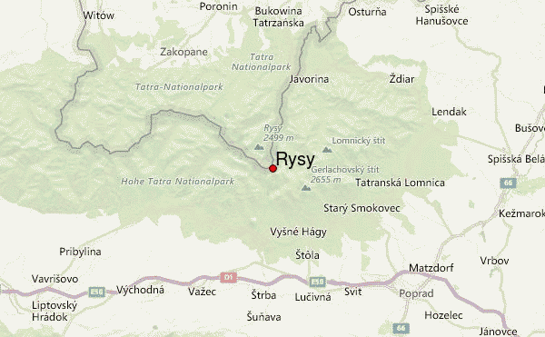 Rysy Location Map