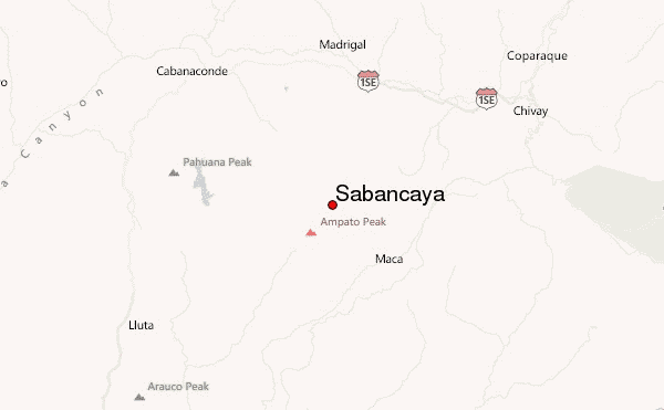 Sabancaya Location Map