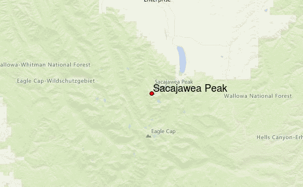 Sacajawea Peak Location Map