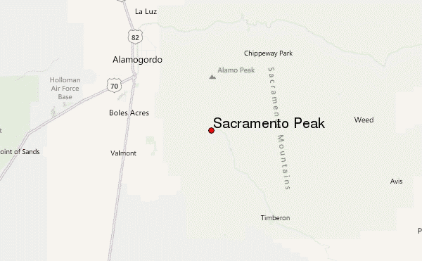 Sacramento Peak Location Map