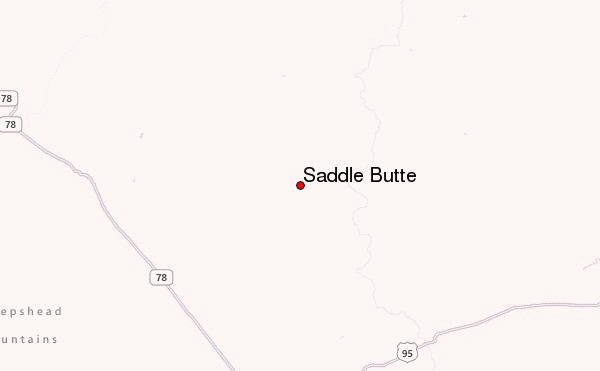 Saddle Butte Location Map