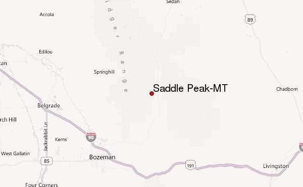 Saddle Peak-MT Location Map