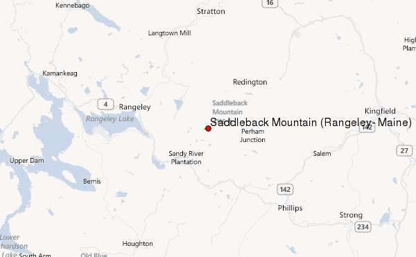 Saddleback Mountain (Rangeley, Maine) Location Map