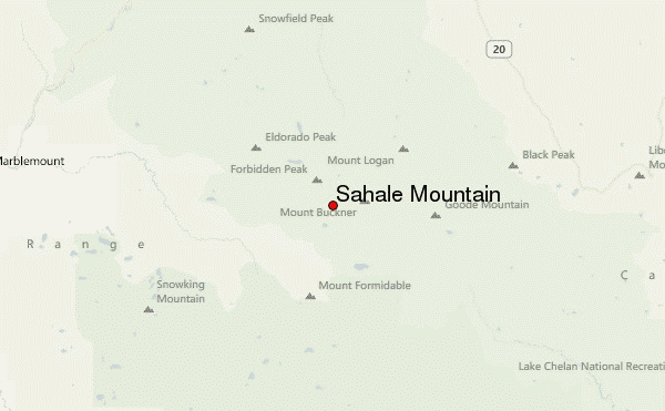 Sahale Mountain Location Map