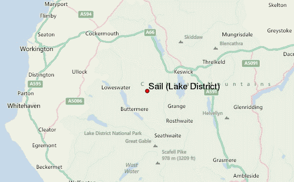 Sail (Lake District) Location Map